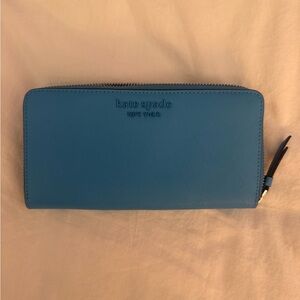 Kate Spade Teal Zip-Around Wallet